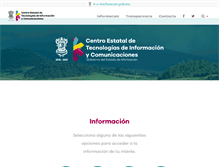 Tablet Screenshot of cetic.michoacan.gob.mx