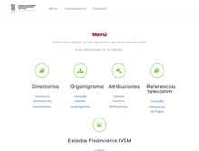 Tablet Screenshot of ivem.michoacan.gob.mx