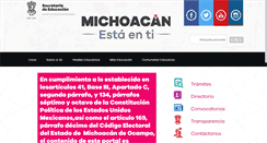 Desktop Screenshot of educacion.michoacan.gob.mx