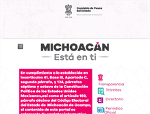 Tablet Screenshot of compesca.michoacan.gob.mx